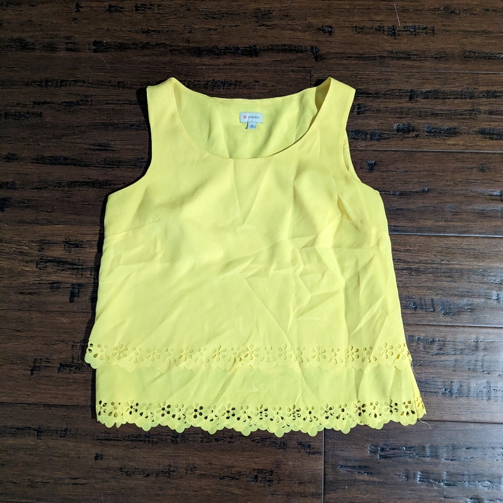 Yellow crop top XS